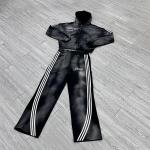 China Heavyweight Custom Logo Acid Wash Sweatsuit Distressed Screen Print Sun Faded Stripes Zip Hoodie Sweatpants Vintage Tracksuit manufacturer