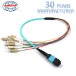 Multimode MPO OM3 Optical Fiber Patch Cord Mpo Connector Fanout 12 Core for sale