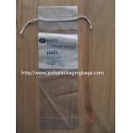 LDPE Clear Drawstring Plastic Bags With Perforation For Cotton Wool Pads