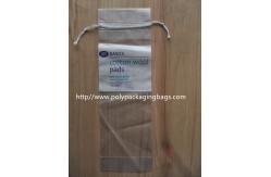 China LDPE Clear Drawstring Plastic Bags With Perforation For Cotton Wool Pads supplier