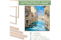 China Customizable Logo Canvas Prints Wood Frame Canvas Stretching Bars For Oil Paintings supplier