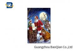 China 3D Craft Lenticular Christmas Cards , Interactive Greeting Cards Regular Size supplier