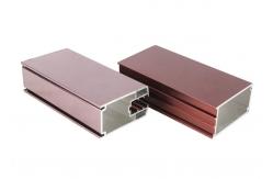 China Wooden Grain Transfer Aluminium Window Extrusion Profile 6063-T5 supplier
