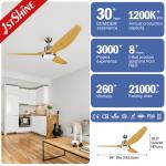 Modern Design 1stshine Ceiling Fan with ABS Plastic Blades and Remote Control Light
