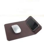 Waterproof Reusable Brown Leather Mouse Pad , 10W Personalised Leather Mouse Mat for sale