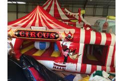 China Large Inflatable Fun City Cute Circus Clown Jumping House For Toddler supplier