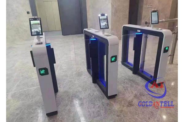 Electronic Swing Barrier Access Control Turnstiles With Security Thermal Scanner Counter System
