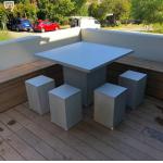 Logo Customized Concrete Furniture Table Seating Bench Sets for Outdoor Yards and Patios for sale
