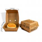 Customized eco-friendly and oil resistant hamburger box for fast food packaging for sale