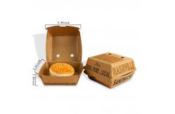 China Customized eco-friendly and oil resistant hamburger box for fast food packaging supplier
