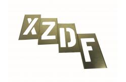 China Custom Yellow Brass Interlocking Stencils 1.5inch Character Height supplier