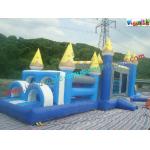 0.55mm PVC Tarpaulin Inflatable Obstacle Course , Jump Houses For Outdoor Game for sale