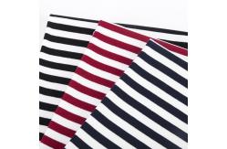 China Custom Cotton Lycra Rib Knit Fabric Summer T Shirt Plain Striped Material supplier
