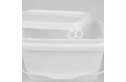 China 5L PP Tool Storage Bucket White Square Plastic Buckets Rectangular supplier