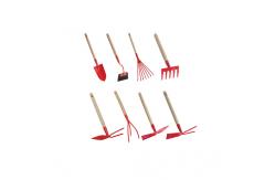 China 8pcs Small Hand/Garden Tools Set with Same as Sample Carbon Steel Wooden Handle supplier