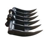 Customizable Excavator Rake Bucket For Land Clearing Soil Preparation for sale