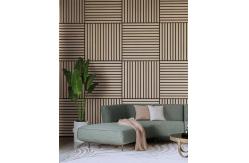 China Noise Reduction MDF Board Wood Slat Acoustic Panel With PET Panel Backing supplier