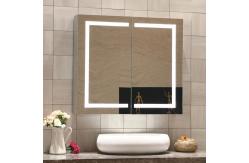 China Modern Wall Mounted Backlit Bathroom Mirror Cabinet With Touch Sensor supplier