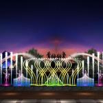 Cross swing spray pond fountain ice tree nozzle water fountain for sale