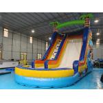 PVC Commercial Inflatable Slides Tropical Palm Shake Baby Theme Inflatable Slide With Pool For Kids And Adults for sale
