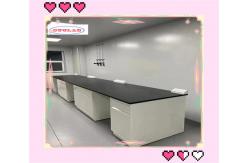 China Cold-rolled Steel Frame Chemistry Lab Furnitures with Glass Shelf supplier