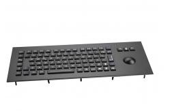 China Military Black Metal Keyboard With Trackball supplier