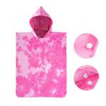 High Quality Custom Microfiber Poncho Towel Design Full Color Digital Printed Poncho Bath Towel Kids Hooded Beach Towel for sale