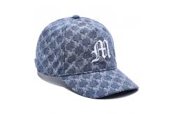 China 4 Eyelet Washed Cotton Denim Baseball Cap With Embroidered Logo supplier