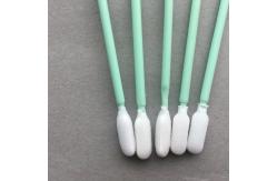 China TX740B Cleanroom Q Tips , Cotton Cleaning Swabs Green Stick For PCB Cleaning supplier