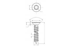 China ST2.9 ST3.5 Flat Torx Screws , Durable Countersunk Socket Head Screw supplier