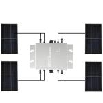 Balcony Power Grid Tie Micro Inverter IP65 Waterproof Wvc 1600 Aluminum Alloy