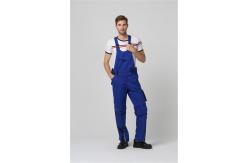 China Royal Blue 250gsm Mens Work Uniforms , 6535 Work Bib Pants supplier