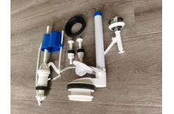 China Single Push Button POM Toilet Tank Fittings Embedded Filling Valve + Flapper Flush Valve supplier