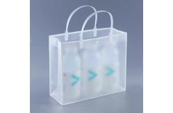 China Garment Packing Clear PVC Packaging Bags With Plastic Button and Hand supplier
