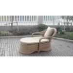 2pcs half round rattan and ottoman set for sale