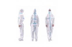 China Wholesale EN 14126 Coverall medical protective clothing in Stock with Factory Price supplier