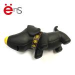 Black Dog Plastic Piggy Bank Toy Non Phthalate Pvc ABS Pu Material