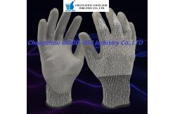 China HPPE Liner 13G Gloves PU Palm coated EN388 4443C Cut Resistant Gloves supplier