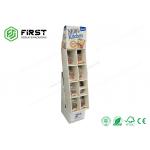 Stable Corrugated Pop Displays , Full Color Printing Paper Floor Display Stand For Advertising for sale