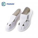 esd protection shoes Pu White blue Shoes Anti-static Esd Pu Esd Cleanroom Shoes With 4 Holes Welcro cleanroom esd shoes for sale