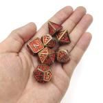 Dice Set Multipurpose Practical Plating Sharp Trade Card Polyhedral Metal for sale