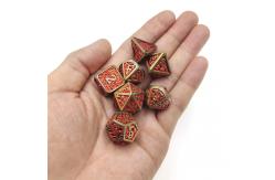 China Dice Set Multipurpose Practical Plating Sharp Trade Card Polyhedral Metal supplier
