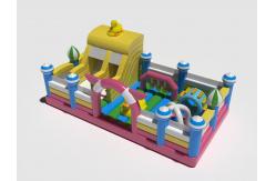 China Small Jumping Inflatable Castles Duck Park Yellow Pink Blue supplier