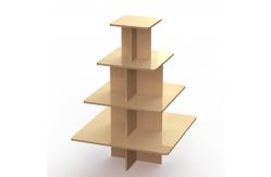 China 4 Square Shelves Retail Display Stands KD Structure MDF Table Display supplier