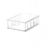 Stackable 6L 9L PET Clear Storage Cabinet Plastic Drawer Organizer