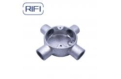 China GI Circular Junction Box 4 Way Malleable Iron Electrical Metal Enclosure Box supplier