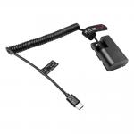 Alvin's Cables USB-C Type-c to LP-E6P Dummy Battery Power Coiled Cable for Canon EOS R5 Mark ll/ R5/ R6 Mark ll/ R6/ R7/ R Camera for sale