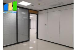 China 10mm Clear Tempered Frosted Glass Office Partition Walls With Aluminum Frames supplier