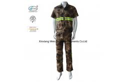 China Camouflage Short Sleeve Forest EN 1149 Fire Resistant Suit supplier