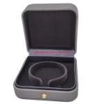 Hot Stamping Surface Handling Elegant Grey Color Square Shaped Bracelet Bangle Gift Packaging Box Pink for sale